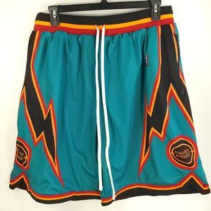 Collect Select Basketball Shorts Men's 4XL Teal Black Lightning Bolts
